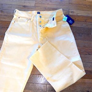 NWT Cheeky Straight high rise jeans with raw hem.